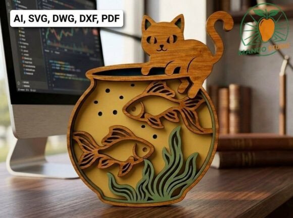 3D 5-Layer Cat Fishbowl Laser Cut Review for Real Projects