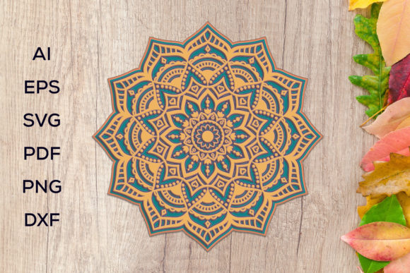 3D Layered Mandala Art – SVG: A Versatile Design Asset for Creative Branding