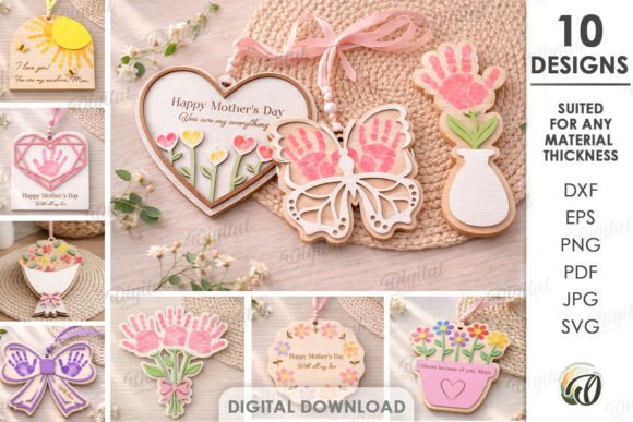 3D Mother S Day Gifts Bundle Laser Cut