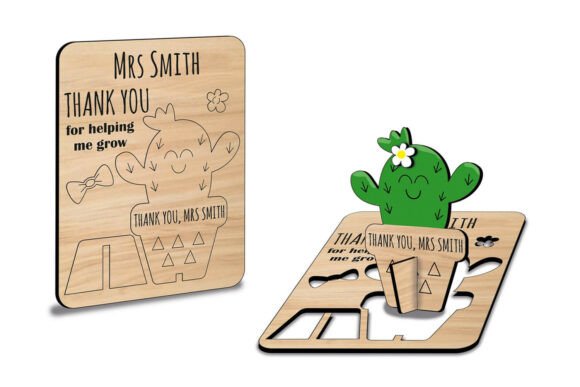 3D Pop-up Teacher Gift Flower Card SVG for Mother’s Day Laser Cutting Projects