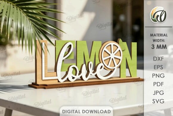 3D Summer Table Sign Laser Cut for Seasonal Editorial Design