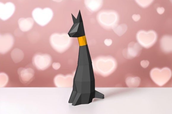 3D SVG Cat Illustration for Local Business Branding