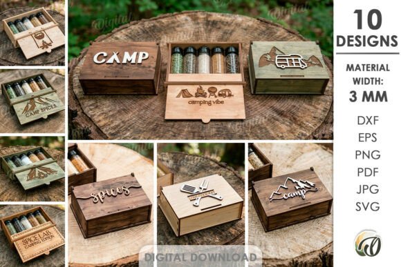 3D Travel Spice Boxes Laser Cut for Creative Branding