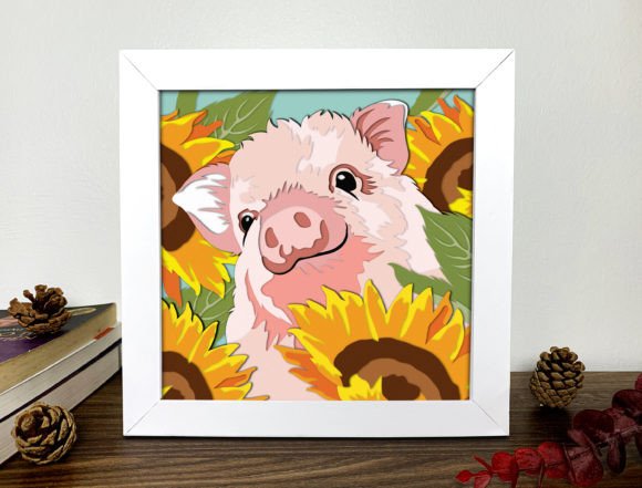 Cute Pig 3D Shadow Box Svg Review: A Playful Embroidery Design for Real Projects