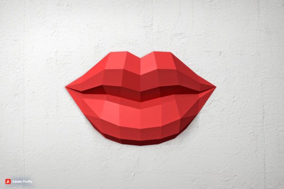 DIY Lips 3D Papercraft: A Versatile SVG Shape for Handmade Creations