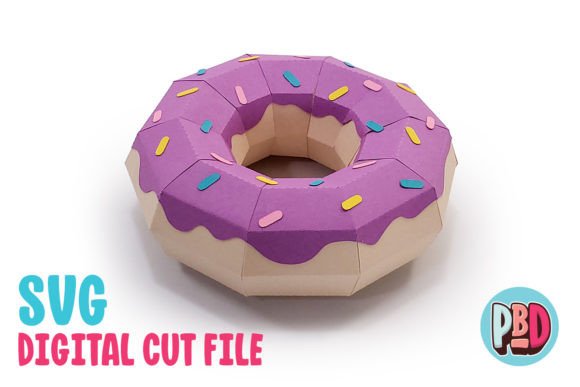Donut 3D Papercraft: A Creative SVG Shape for Real Design Projects