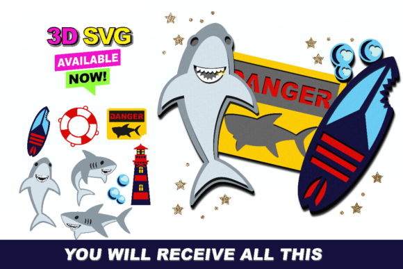 Elements 3D SVG Shark: A Bold Design Asset for Local Branding