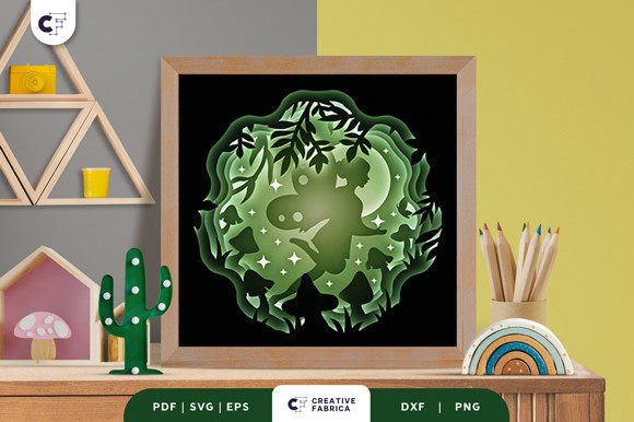 Fairytale 3D Shadow Box SVG for Fantasy Designs