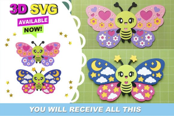 Morning Night Butterflies 3D SVG: A Birthday Design Asset Worth Considering