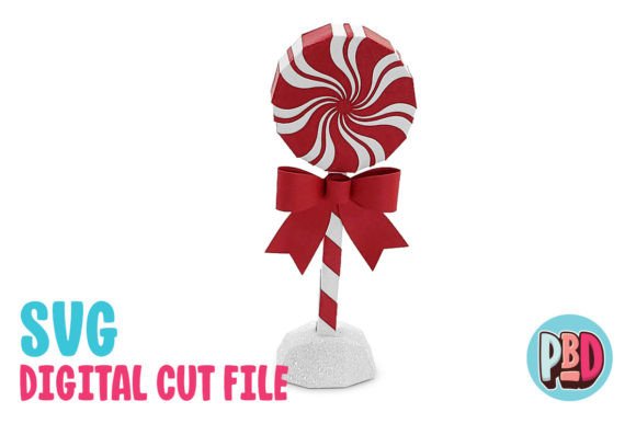 Peppermint Swirl Lolli 3D SVG for Christmas Creations