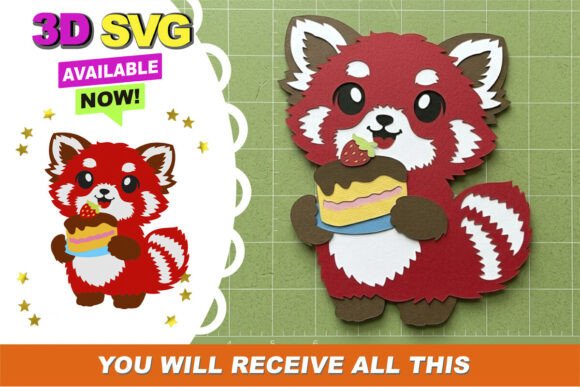 Red Panda Kawaii 3D SVG: A Delightful Design for Birthday Campaigns