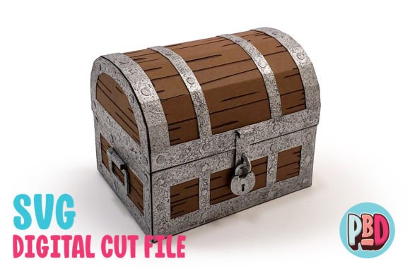 Treasure Chest 3D SVG for Shapes and Real Crafting Projects