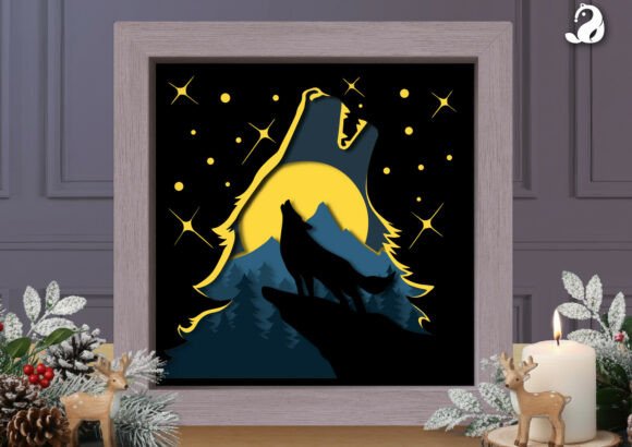 Wolf Mountain Night 3D Papercut: A Publisher’s Review of This 3D SVG Shadow Box